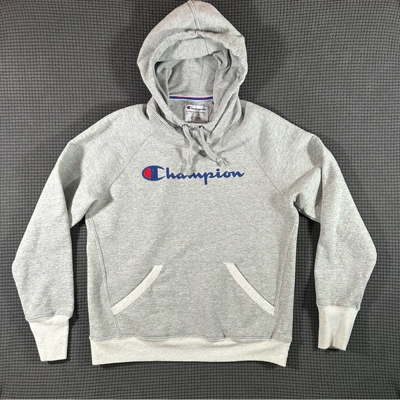 Champion Other - Champion Authentic Athleticwear Gray Logo Hoodie Pullover Small